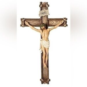 Roman Giftware Inc., Religious Crosses Collection, 10" H x 6” Wood Wall Crucifix